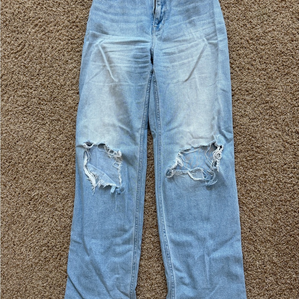 Hollister Blue Boyfriend Jeans Distressed Casual